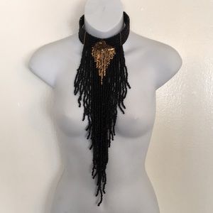 Black/Gold Beaded Necklace